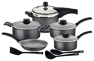 Jogo Panelas Alum 8Pc Turim Chumbo Tramontina 20298619