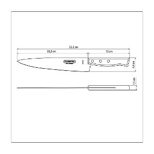 Faca Peixe/Cozinha Inox 9 Tradicional Tramontina 22219009