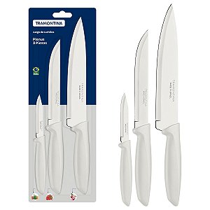 Jogo Facas Inox 3Pc Plenus Bra Tramontina 23099856