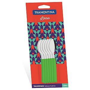 Conj Colher Cha Inox 12Pc Brisa Verde Tramontina 23157920