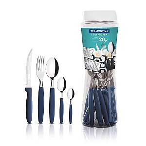 Faqueiro Inox 20Pc Ipanema Azul Tramontina 23398185