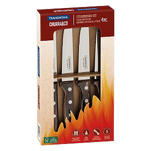 Cj Faca Inox 4Pc Castanho Tramontina 29899315