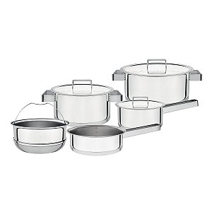 Jg Panelas Aco Inox 5Pcs Perfil Tramontina 65200010