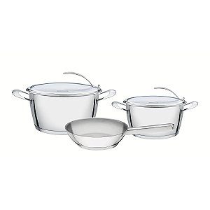 Jg Panelas Aco Inox 3 Pcs Ventura Tramontina 65360244