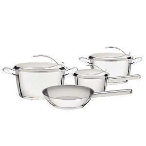 Jg Panelas Aco Inox 4 Pcs Ventura Tramontina 65360281