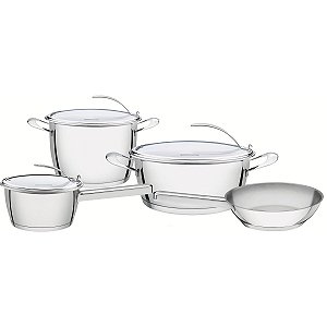Jg Panelas Aco Inox 4 Pcs Ventura Tramontina 65360354