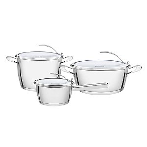 Jg Panelas Aco Inox 3Pc Ventura Vit Tramontina 65360444
