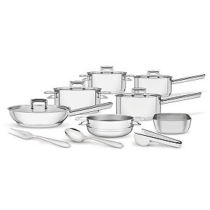 Jg Panelas Aco Inox 10 Pcs Brava Tramontina 65400063