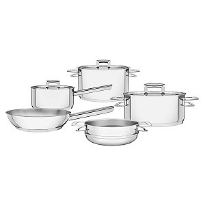Jg Panelas Aco Inox 5 Pcs Brava Tramontina 65400320