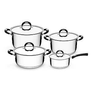 Jg Panelas Aco Inox 4 Pc Duo Silic  Tramontina 65480136