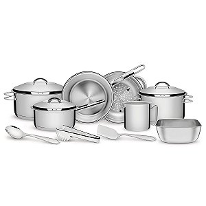 Jg Panelas Aco Inox 10Pcs Solar Tramontina 65510823
