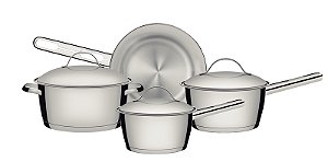 Jg Panelas Aco Inox 4 Pcs Allegra Tramontina 65650271