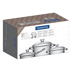 Jg Panelas Aco Inox 4Pcs Allegra Tramontina 65650324