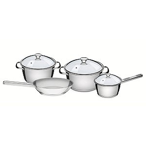 Jg Panelas Aco Inox 4 Pcs Allegra Tramontina 65660964