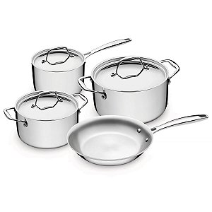 Jg Panelas Aco Inox 4 Pcs Trix Tramontina 65820136