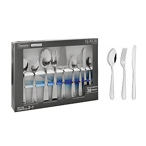 Faqueiro Aco Inox 38 Pcs  Angra Tramontina 66903997
