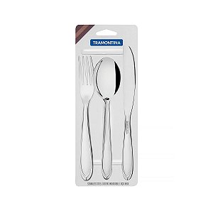 Jg Colher Garfo Faca Aco Inox 3Pc Lag Tramontina 66906376