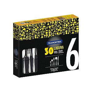 Faqueiro Aco Inox 30 Pcs Laguna Tramontina 66906844