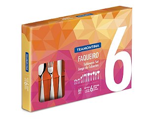 Faqueiro Aco Inox 60Pcs Aurora Tramontina 66907020