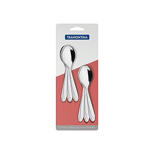 Jg Colher Cha Aco Inox 6Pcs Aurora Tramontina 66907071