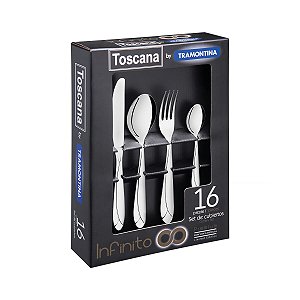 Faqueiro Aco Inox 16 Pcs Aurora Tramontina 66907556