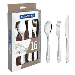 Faqueiro Aco Inox 16Pcs Aurora Tramontina 66907654