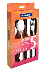 Faqueiro Aco Inox 20Pcs Aurora Tramontina 66907660