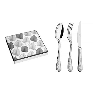 Faqueiro Aco Inox 24Pcs Arabesco Tramontina 66919000