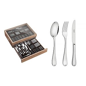 Faqueiro Aco Inox 130Pcs C/Vidro Tramontina 66924270