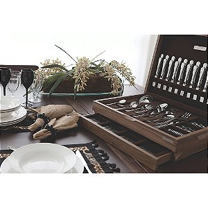 Faqueiro Aco Inox 130 Pc Berlin Brilho Tramontina 66934223