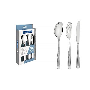 Faqueiro Aco Inox 24Pcs Athenas Tramontina 66940030