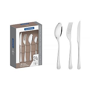 Faqueiro Aco Inox 24Pcs Havana Tramontina 66945003