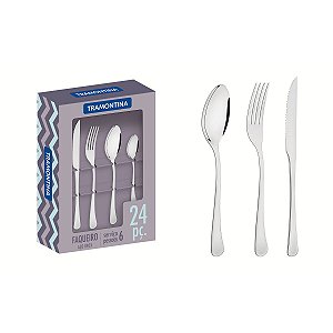 Faqueiro Aco Inox 24Pcs Havana Tramontina 66945007
