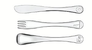Jg Talheres Aco Inox P/Crianca 3Pcs Tramontina 66973503