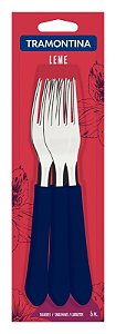 Conj Garfos Mesa Inox 6Pc Leme Azul Tramontina 23182610