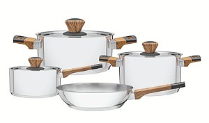 Jg Panelas Aco Inox 4Pc Br Baq Amad Tramontina 65180316