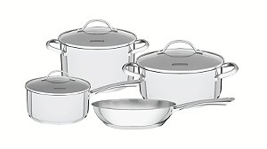 Jg Panelas Aco Inox 4 Pcs Una Tusa Tramontina 65280318