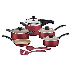 Jogo Panelas Alum 7Pc Turim Vermelho Tramontina 20297780