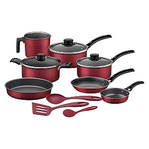 Kit Cozinha Alum 10Pc Turim Vermelho Tramontina 20297977