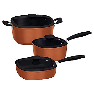 Jogo Panelas Alum 3Pc Refinatta Dourado Tramontina 20999319