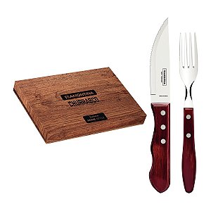 Talher Churrasco 8 Pc Polywood Vermelho Tramontina 21198793