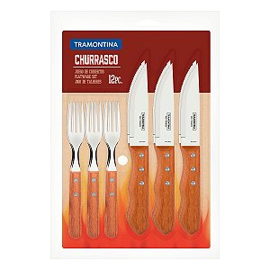 Jogo Churrasco Inox 12Pc Dynamic Tramontina 22399042