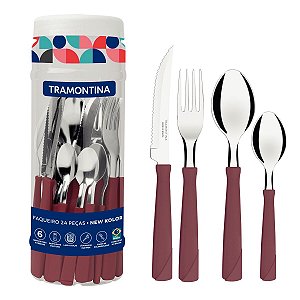 Faqueiro Inox 24Pc New Kolor Ros Tramontina 23198490