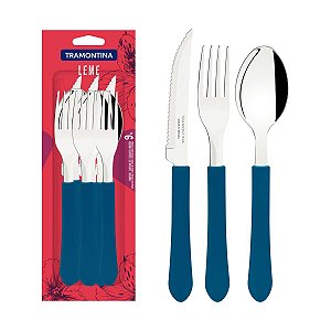 Faqueiro Inox 9Pc Leme Azul Tramontina 23198934