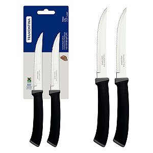 Conj Faca Churrasco 2Pc Felice Preto Tramontina 23492205