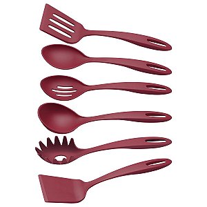 Jogo Utensilio Nylon 6Pc Abilit Vermelho Tramontina 25199709