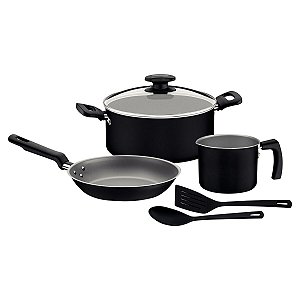 Jogo Panelas Alum 5Pc Loreto Preto Tramontina 27899129