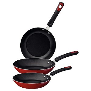 Jogo Frigideira 3Pc Everyday Vermelho Tramontina 27899208