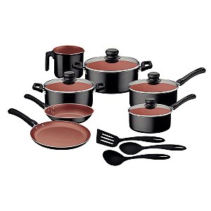Kit Cozinha 10Pc Caribe Preto Tramontina 27899309