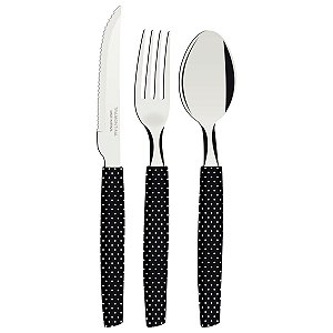 Talher Inox Munique Preto Tramontina 29899429